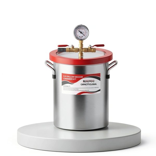 ROGVOC 3 Gallon Vacuum Chamber Stainless Steel Degassing Kit-1
