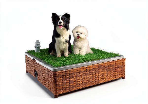 SERABETTO Dog Litter Box Synthetic Grass Efficient Drainage-1