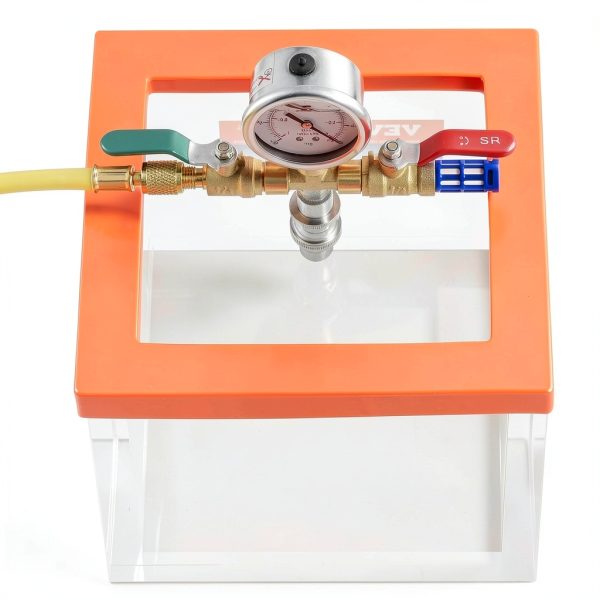 VEVOR Vacuum Chamber 2 Gallon Acrylic Degassing Resin-11