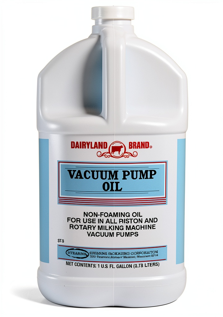 Installing Pavo Vacuum Pump Oil ISO VG 68 Industrial Lubricant on a wooden workbench