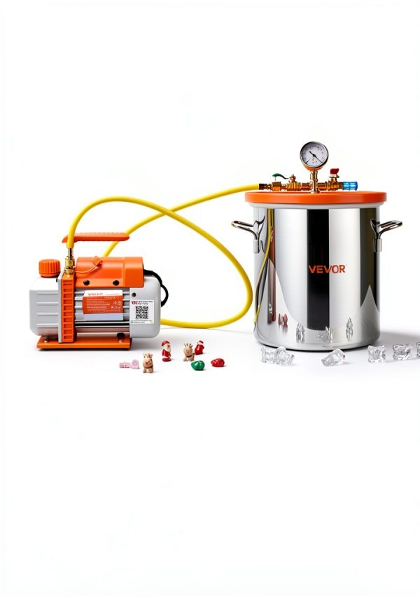 VEVOR Vacuum Pump 3.5 CFM 3 Gallon Chamber Lab Degassing-1