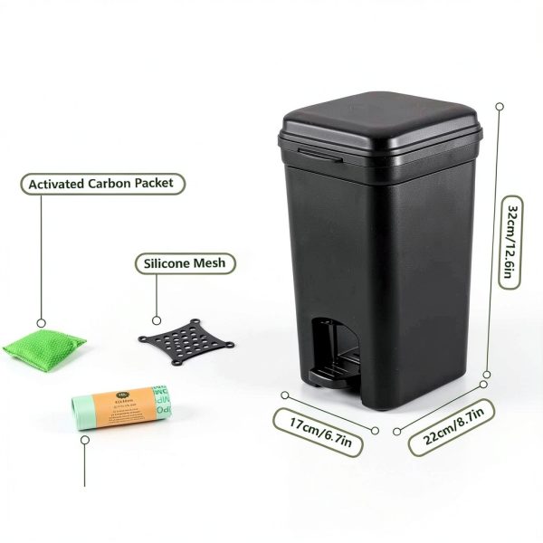 Mounting UP ABS Trash Can Foot Pedal Odor Control-1