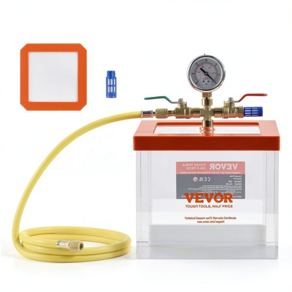 VEVOR Vacuum Chamber 2 Gallon Acrylic Degassing Resin-8