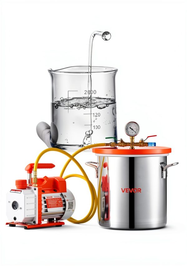 VEVOR Vacuum Pump 3.5 CFM 3 Gallon Chamber Lab Degassing-5