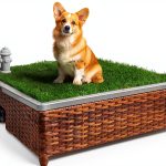 SERABETTO Dog Litter Box Synthetic Grass Efficient Drainage-0