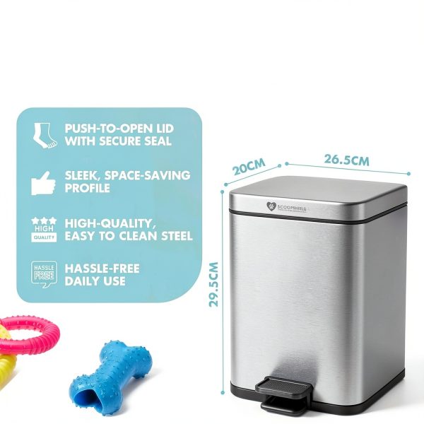 ScopeShield Pet Waste Container Steel Odor Control-3