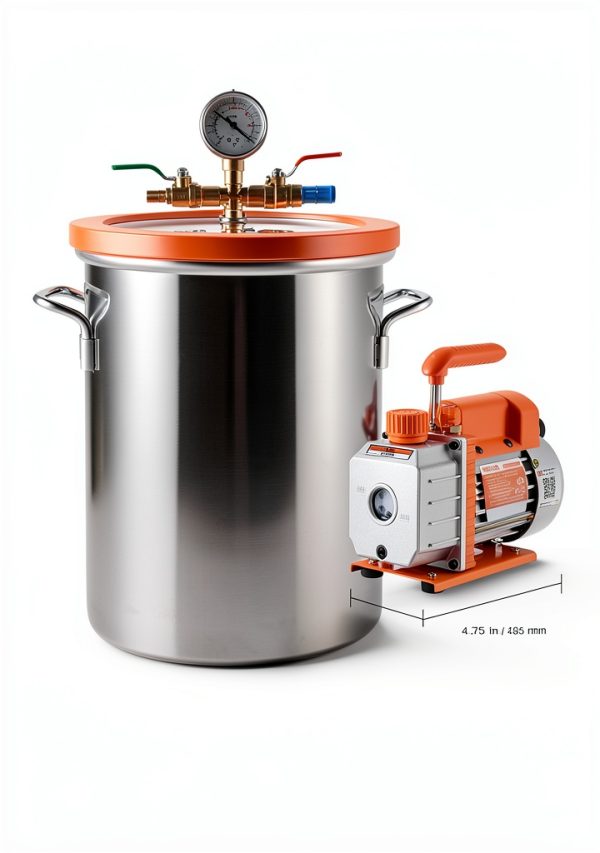 VEVOR Vacuum Pump 3.5 CFM 3 Gallon Chamber Lab Degassing-6