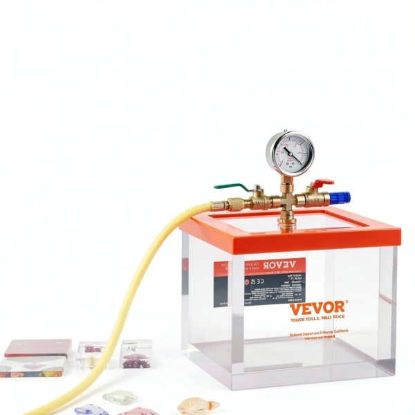 VEVOR Vacuum Chamber 2 Gallon Acrylic Degassing Resin-1