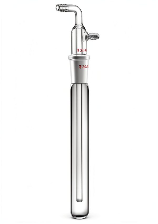 QWORK Glass Vacuum Cold Trap Bubbler Lab Equipment Durable-6