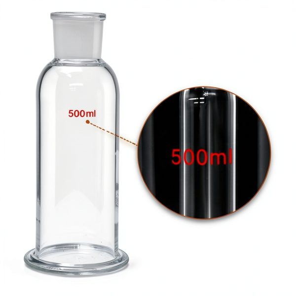 QWORK Lab Gas Washing Bottle 500ml Borosilicate Glass-3