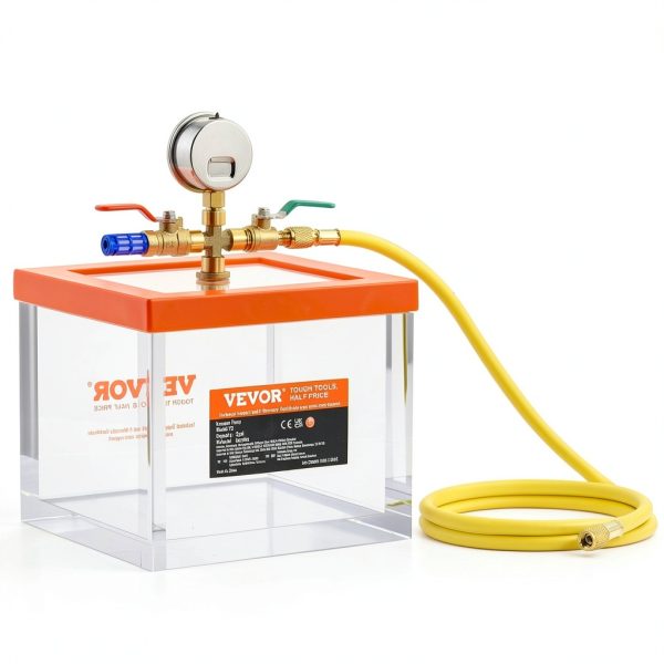VEVOR Vacuum Chamber 2 Gallon Acrylic Degassing Resin-10