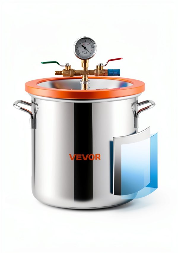 VEVOR Vacuum Pump 3.5 CFM 3 Gallon Chamber Lab Degassing-3
