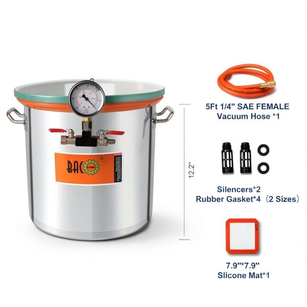 BACO Vacuum Chamber Stainless Steel Degassing Stabilizing-1