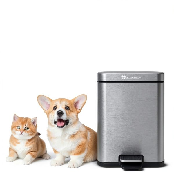 ScopeShield Pet Waste Container Steel Odor Control-2