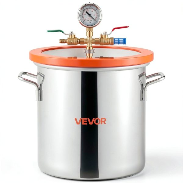 VEVOR Vacuum Pump 3.5 CFM 3 Gallon Chamber Lab Degassing-8