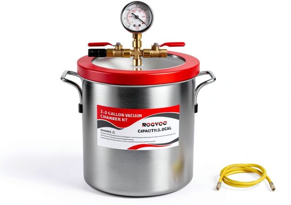 ROGVOC 3 Gallon Vacuum Chamber Stainless Steel Degassing Kit-0