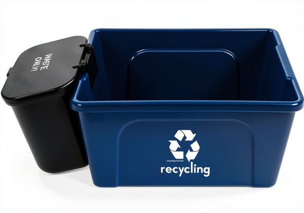 Recycling Rules Black Dog Waste Bin Eco HDPE-5