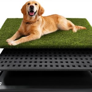 HurenTek Dog Grass Pad with Tray-0