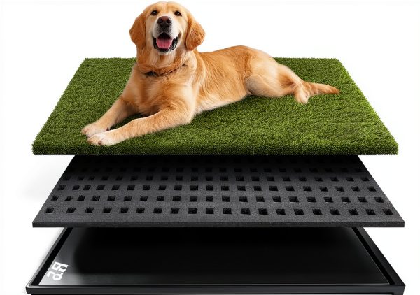 HurenTek Dog Grass Pad with Tray-0