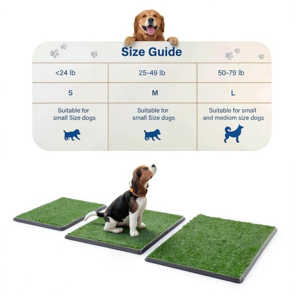 FluffyDream Dog Litter Box with Real Grass-4