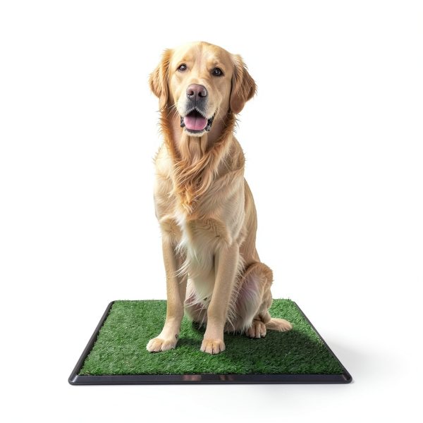 FluffyDream Dog Litter Box with Real Grass-2