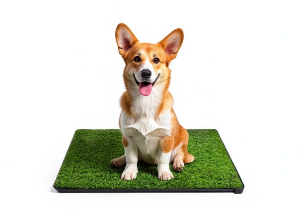 HurenTek Small Dog Grass Pad with Tray-1