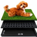 HurenTek Small Dog Grass Pad with Tray-0