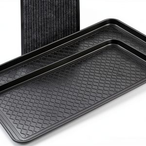 Yolju Waterproof Boot Tray – 2 Pack Rectangular Plastic Mat,-0