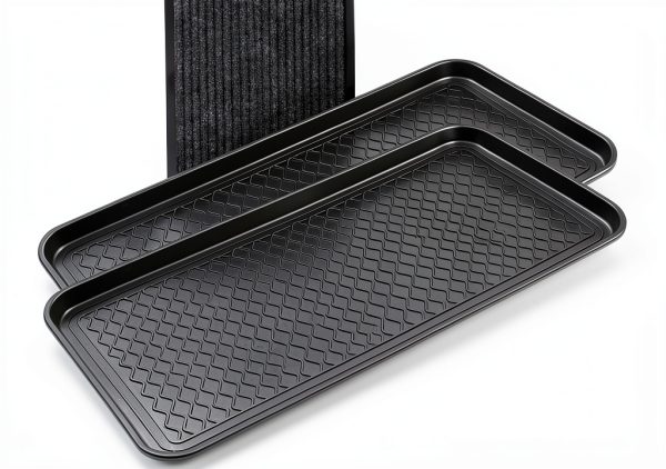 Yolju Waterproof Boot Tray – 2 Pack Rectangular Plastic Mat,-0