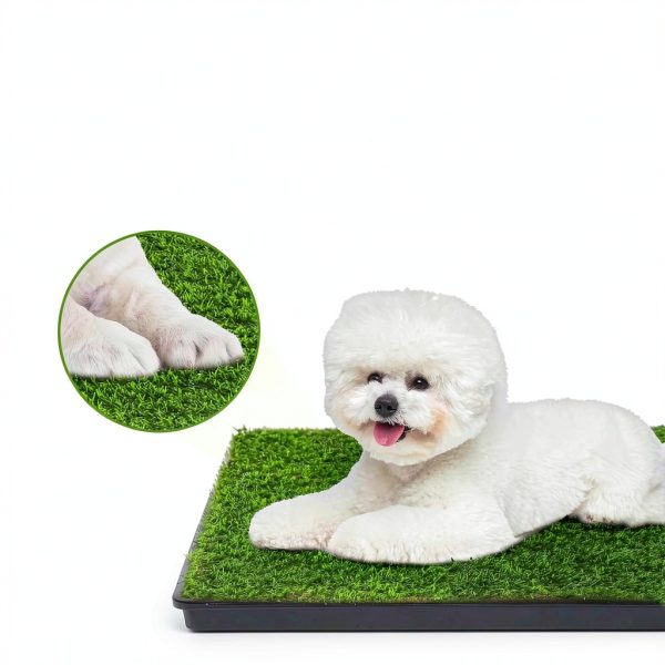 HurenTek Small Dog Grass Pad with Tray-3