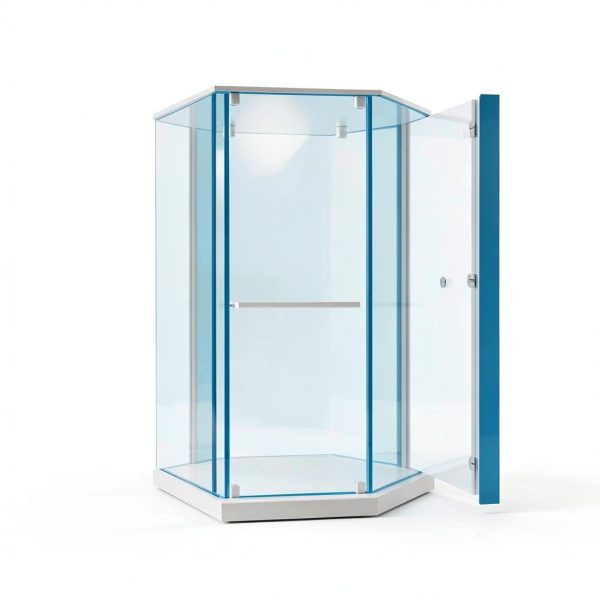 DreamLine Prism 38" Neo-Angle Shower Enclosure Brushed Nickel-6