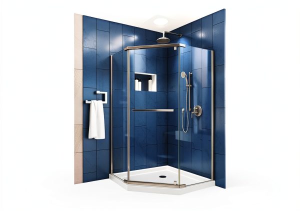DreamLine Prism 38" Neo-Angle Shower Enclosure Brushed Nickel-7