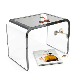 Acrylic Shower Stool Clear Acrylic Stand 10" x 6.3" 200 lb Capacity-0