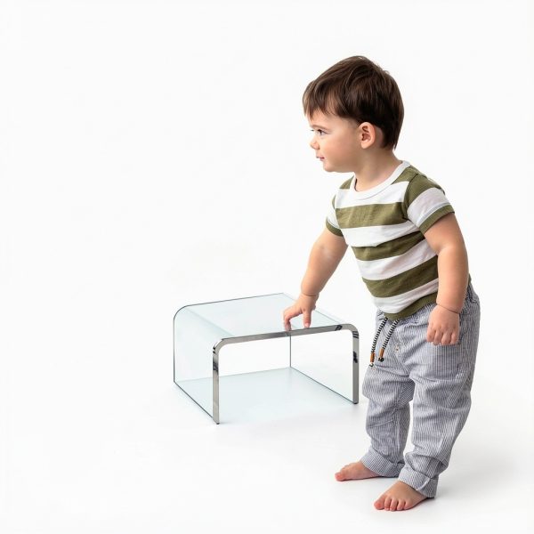 Acrylic Shower Stool Clear Acrylic Stand 10" x 6.3" 200 lb Capacity-5