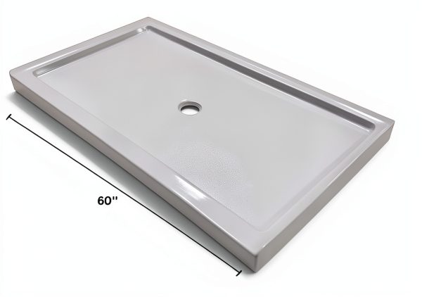 PROFLO Hammond Acryl Slip‑Resistant Rectangular Shower Base 60" x 34"-1