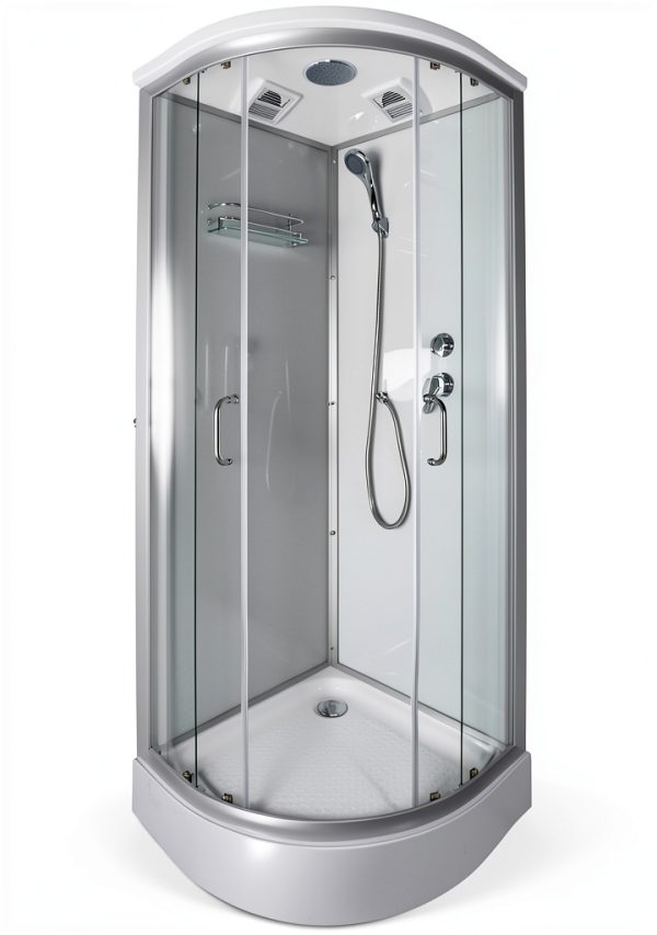 Heirloom Money Saving S-3232 White Shower Kit with Glossy Finish-0