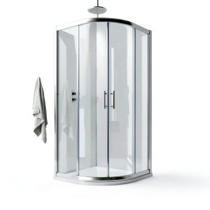 ELEGANT Chrome Corner Shower Enclosure 36.7x36.7x72 Sliding Door-0