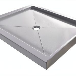 PROFLO PFSBA4836 Hammond 48" x 36" Rectangular Shower Base with Single Threshold and Center Drain - White-0