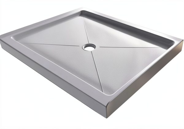 PROFLO PFSBA4836 Hammond 48" x 36" Rectangular Shower Base with Single Threshold and Center Drain - White-0