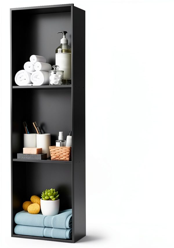 Shower Niche LEIFIDE 36x12 Inch 3-Tier Stainless Steel Matte Black-0