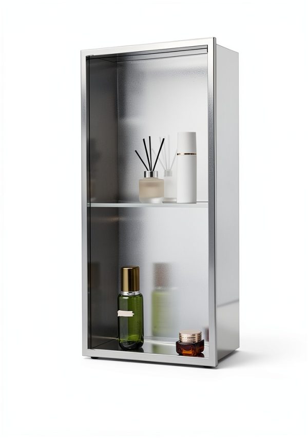 VEVOR Shower Niche, 13 x 25 x 4 inch Recessed Wall Niche Double-layer, with Hollowed-out Divider,Heavy-duty Stainless Steel Modern Shampoo Storage Organizer,Waterproof, Silver for Bathroom-7