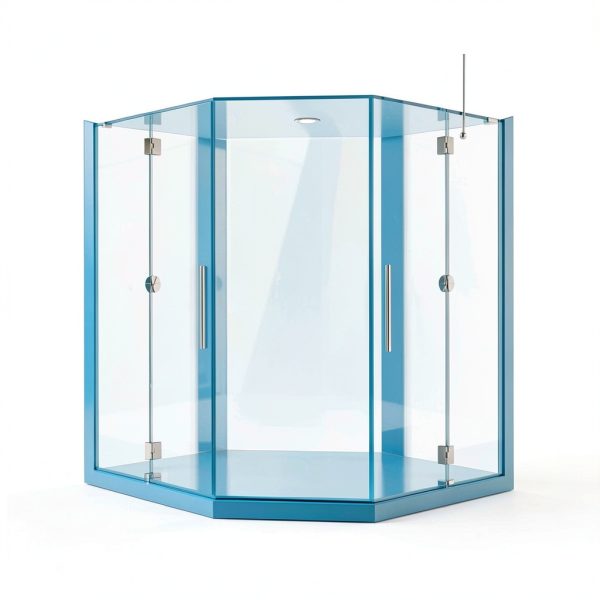 DreamLine Prism 34 1/8" x 72" Neo-Angle Pivot Shower Enclosure Black-4
