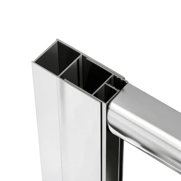 ELEGANT Chrome Corner Shower Enclosure 36.7x36.7x72 Sliding Door-1