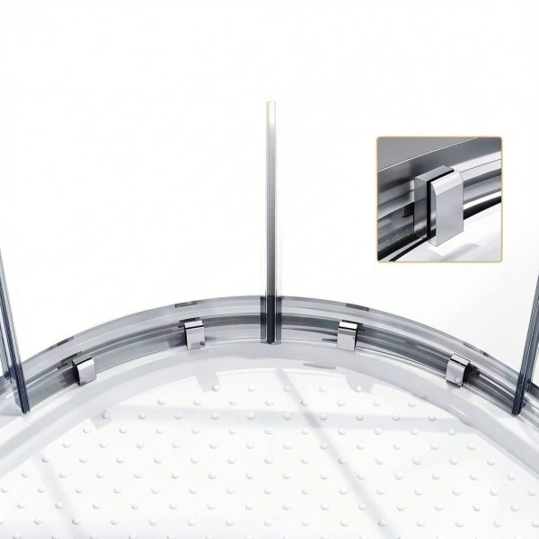 ELEGANT Chrome Corner Shower Enclosure 36.7x36.7x72 Sliding Door-6