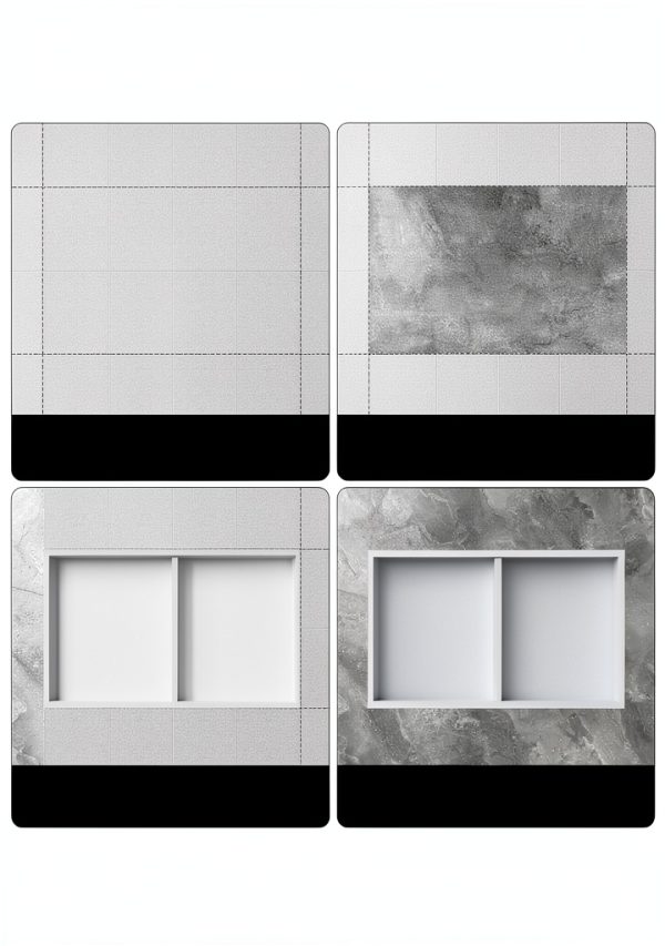 Stainless Steel Shower Niche 12x24 Tolpassa 2 Tier Cabinet Rust Proof-8