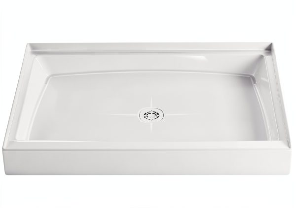 PROFLO Morenci 48" x 34" White Acrylic Shower Base with Center Drain-0