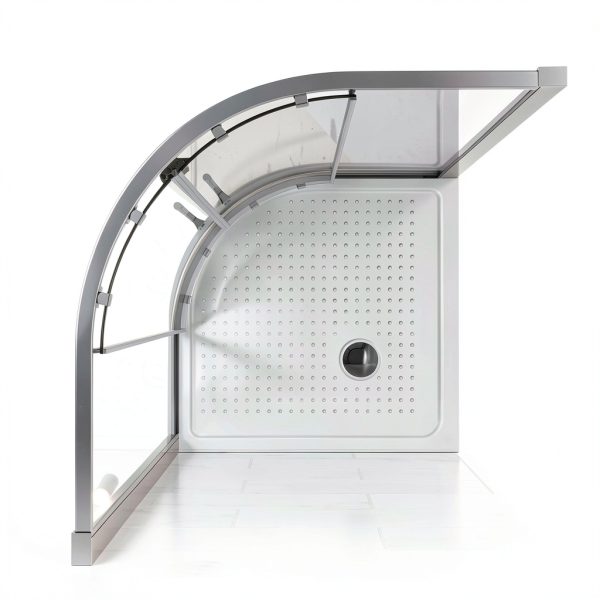 ELEGANT Chrome Corner Shower Enclosure 36.7x36.7x72 Sliding Door-7